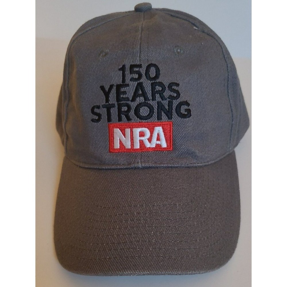 NRA 150 Years Strong Embroidered Gray Baseball Cap‎